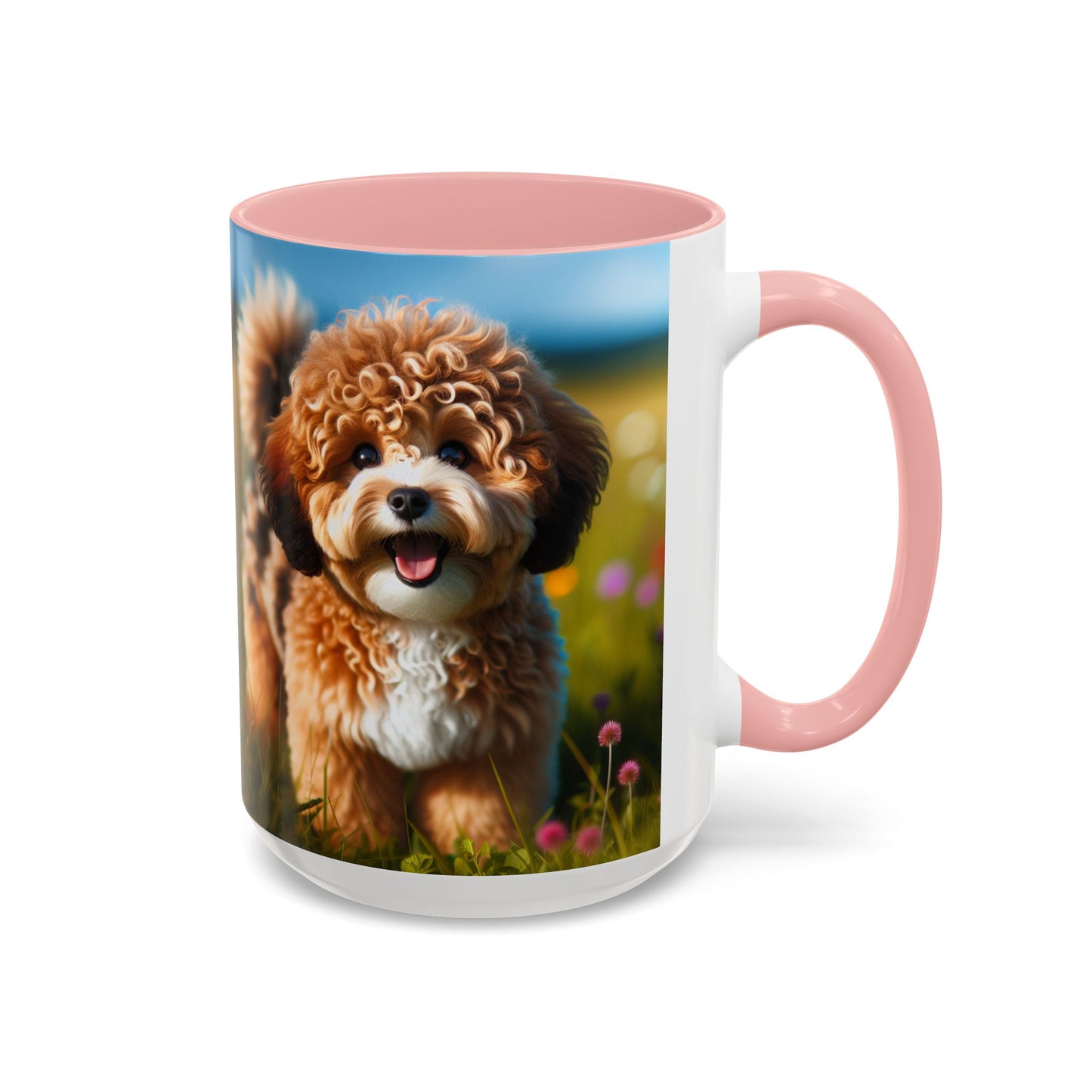 Russkaya Tsvetnaya Bolonka Accent Coffee Mug - Perfect Gift for Dog Lovers