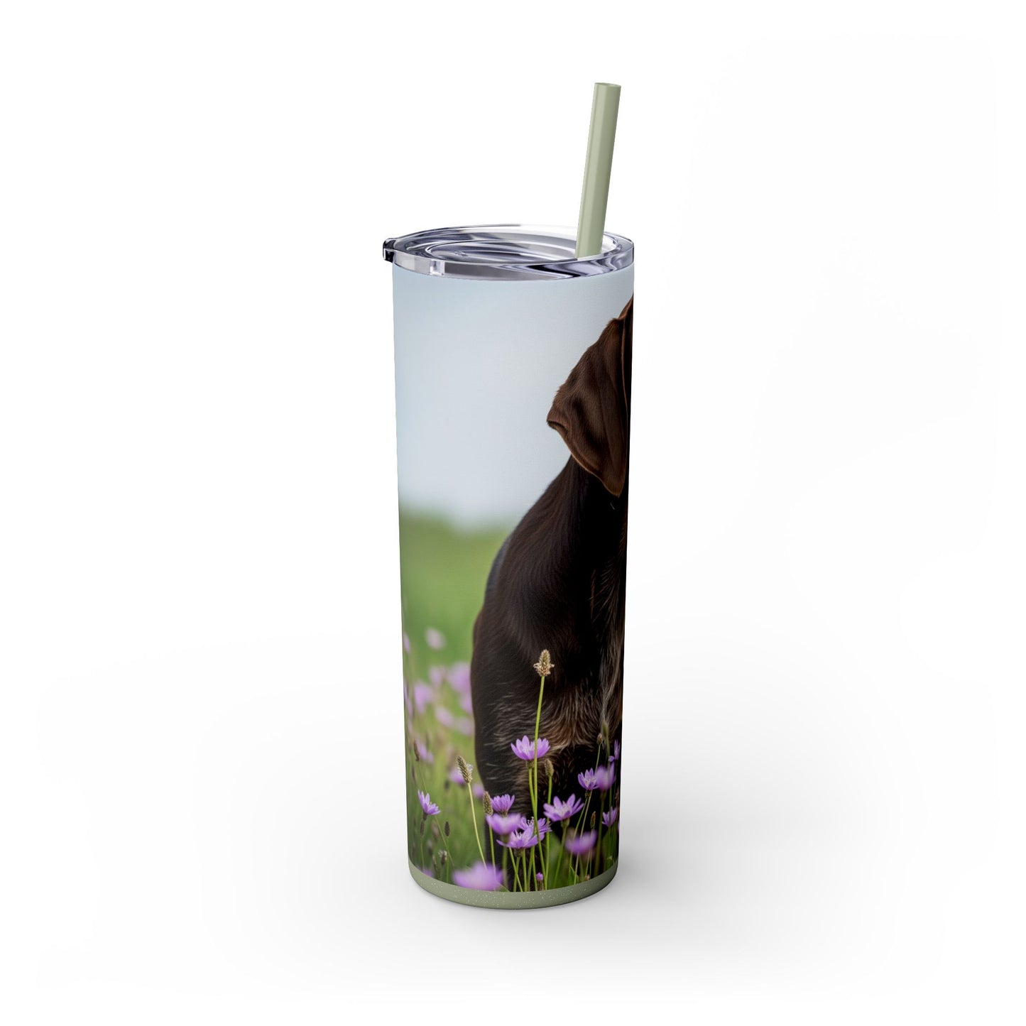 German Wirehaired Pointer Tumbler with Straw, 20oz