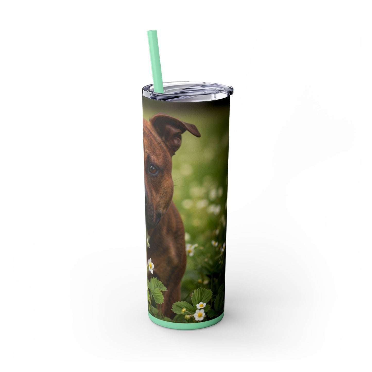 Staffordshire Bull Terrier Tumbler with Straw, 20oz