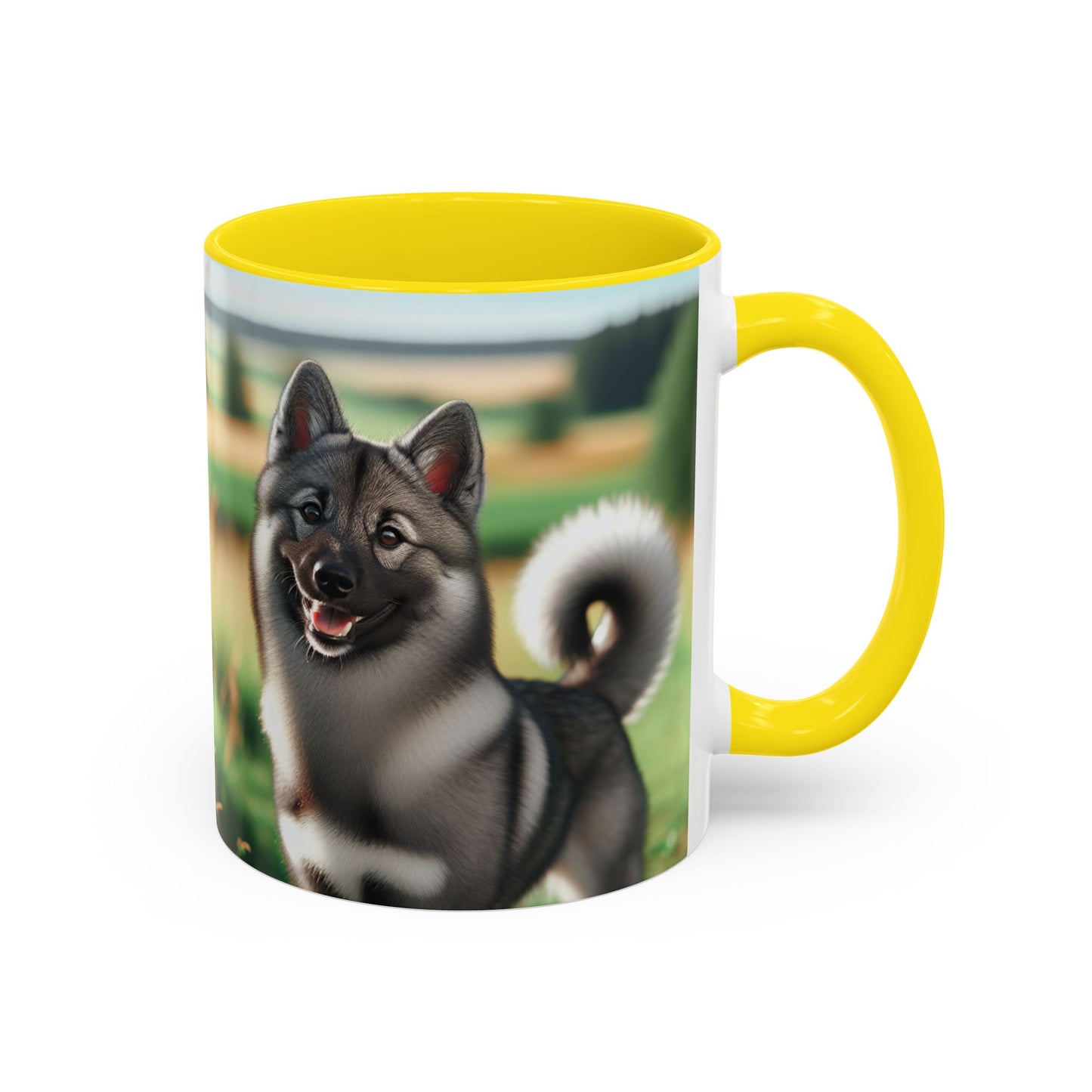 Norwegian Elkhound Accent Coffee Mug - Perfect Gift for Dog Lovers