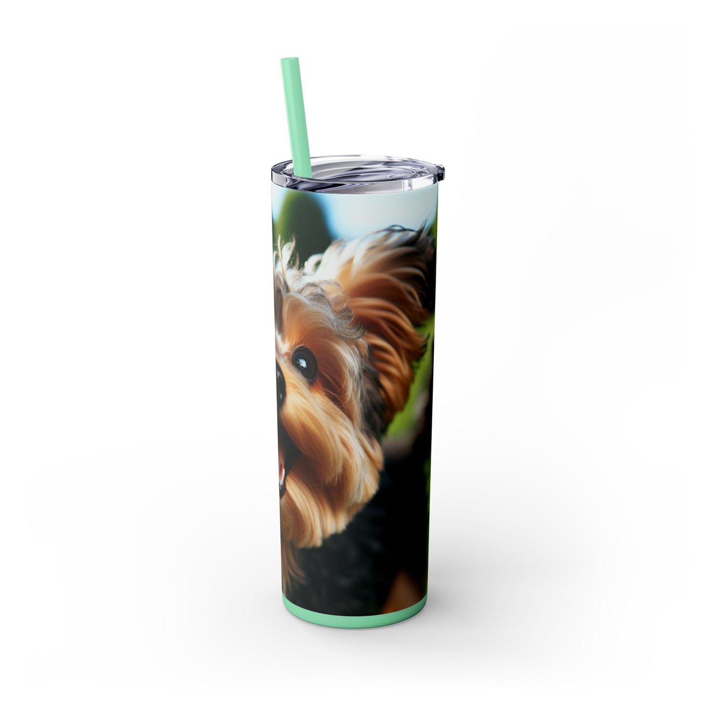 Yorkiepoo Tumbler with Straw, 20oz