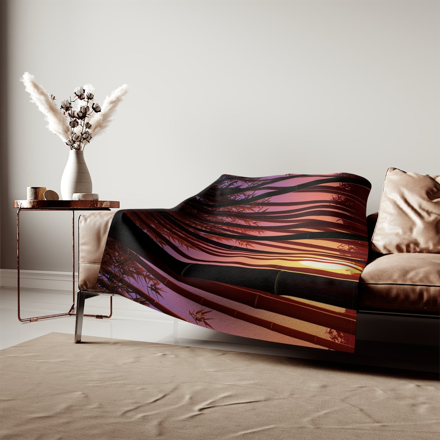 Bamboo Forest Sunrise Sweatshirt Blanket
