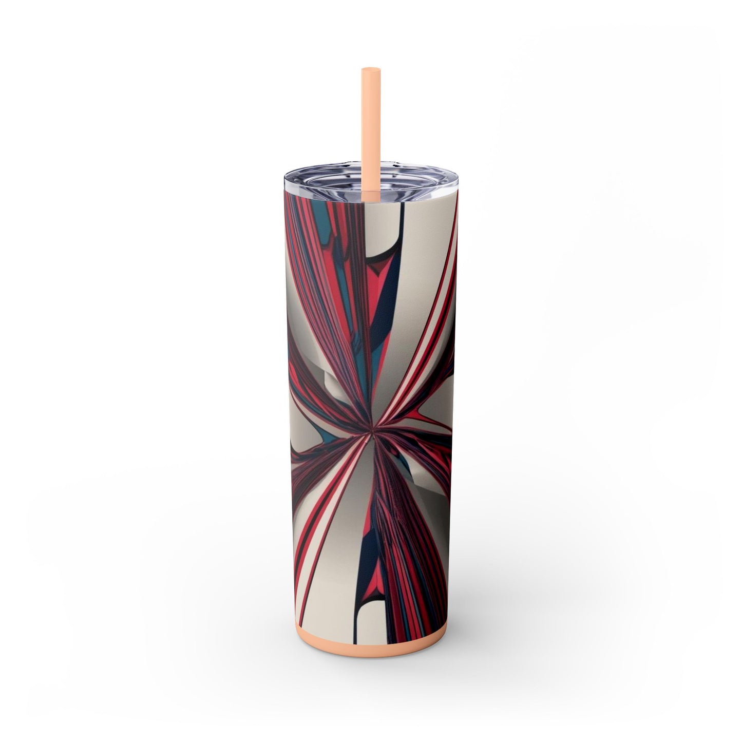 Optical Illusion Skinny Tumbler with Straw, 20oz