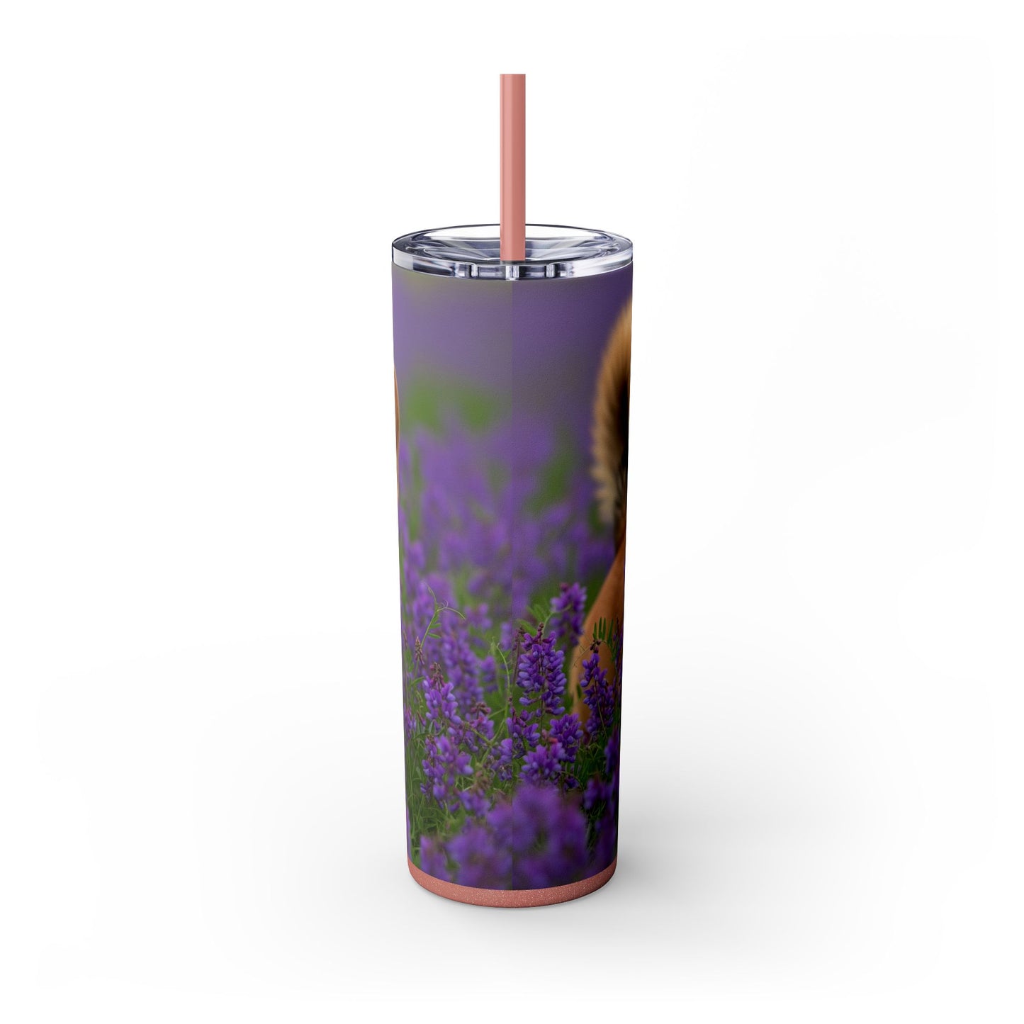 Cardigan Welsh Corgi Skinny Tumbler with Straw, 20oz