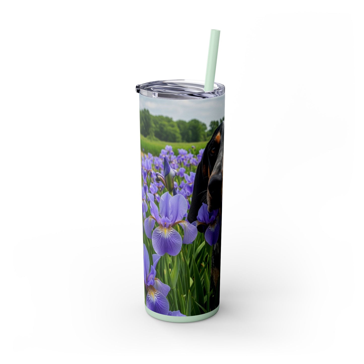 Bluetick Coonhound Tumbler with Straw, 20oz
