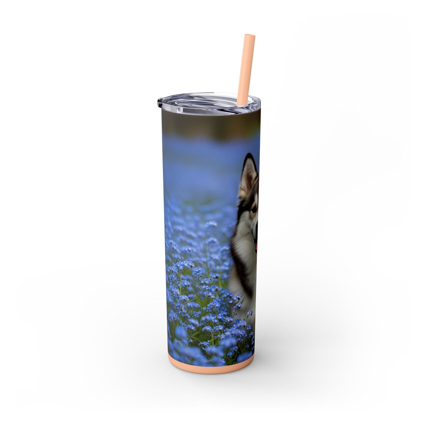 Alaskan Klee Kai Skinny Tumbler with Straw, 20oz