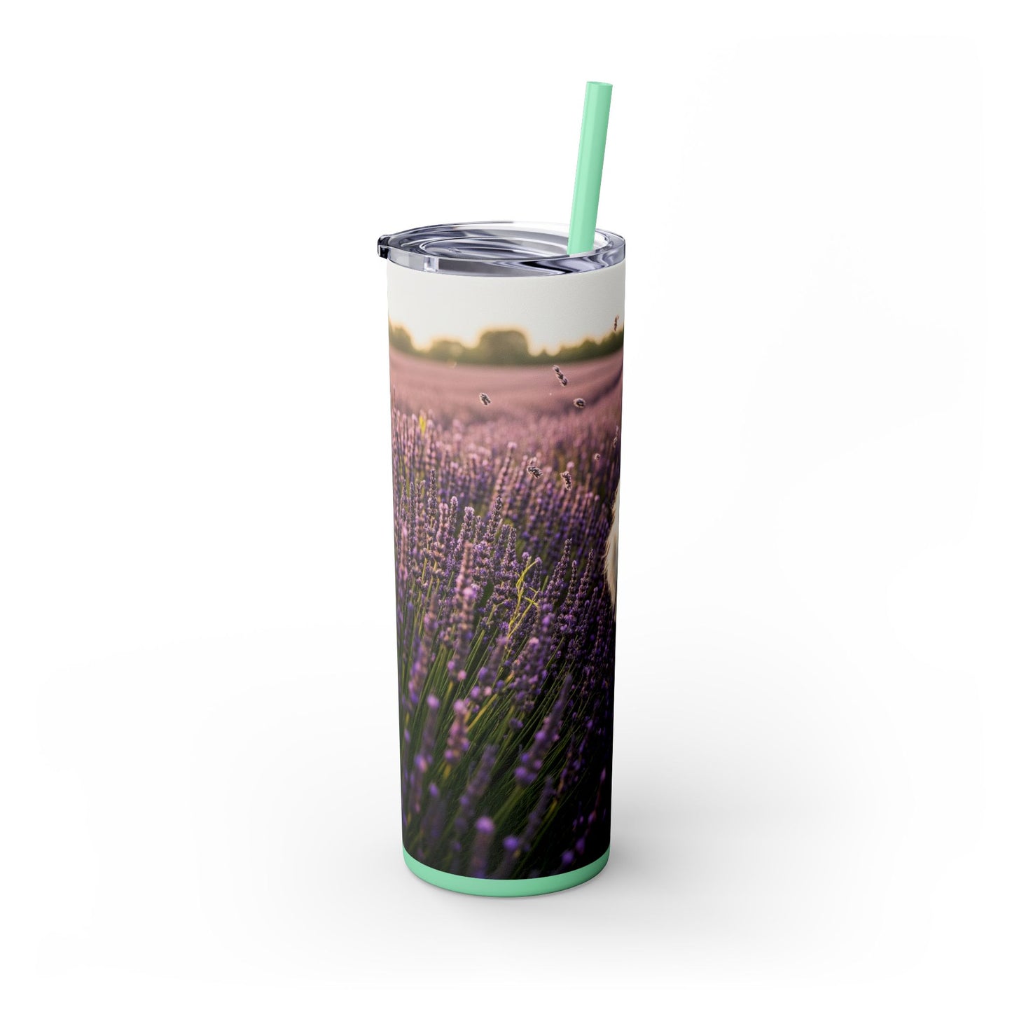 Poodle Skinny Tumbler with Straw, 20oz