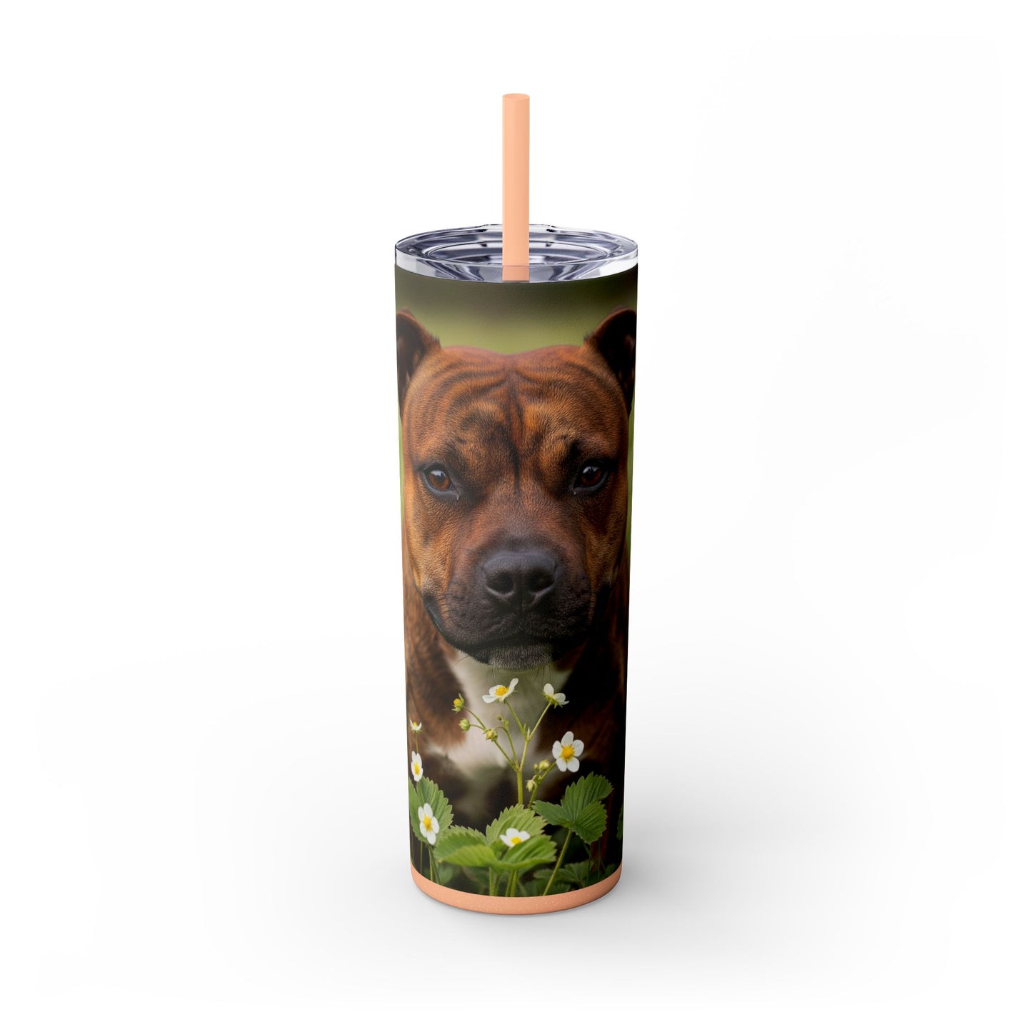 Staffordshire Bull Terrier Tumbler with Straw, 20oz