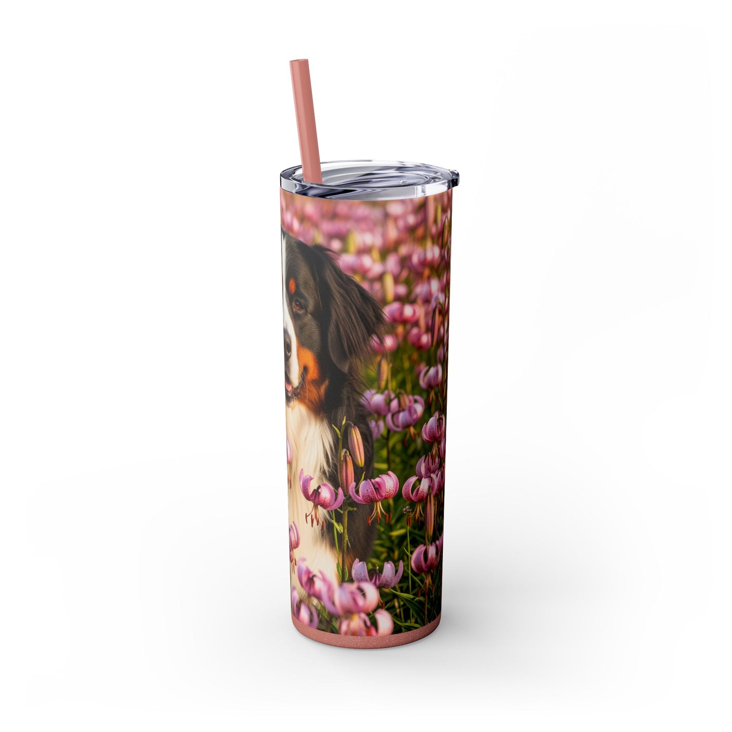 Bernese Mountain Dog Tumbler with Straw, 20oz