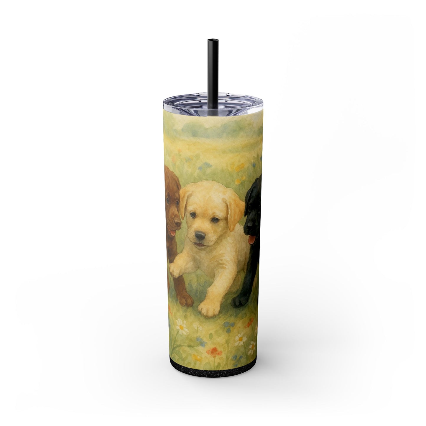 Labrador Retriever puppies Tumbler with Straw, 20oz
