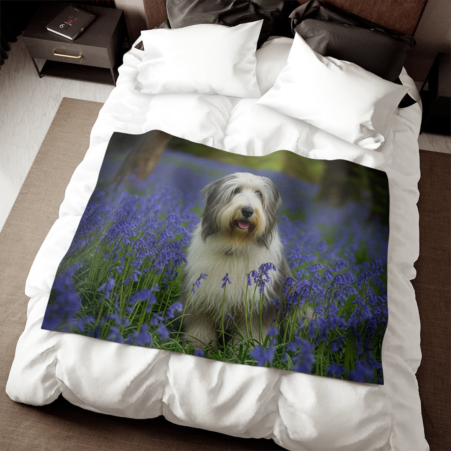 Bearded Collie Sweatshirt Blanket