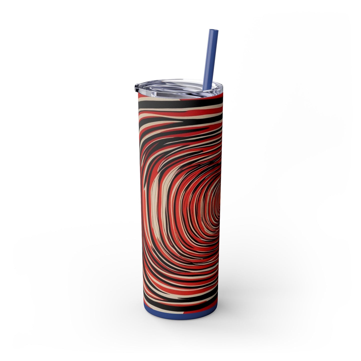 Optical Illusion Skinny Tumbler with Straw, 20oz