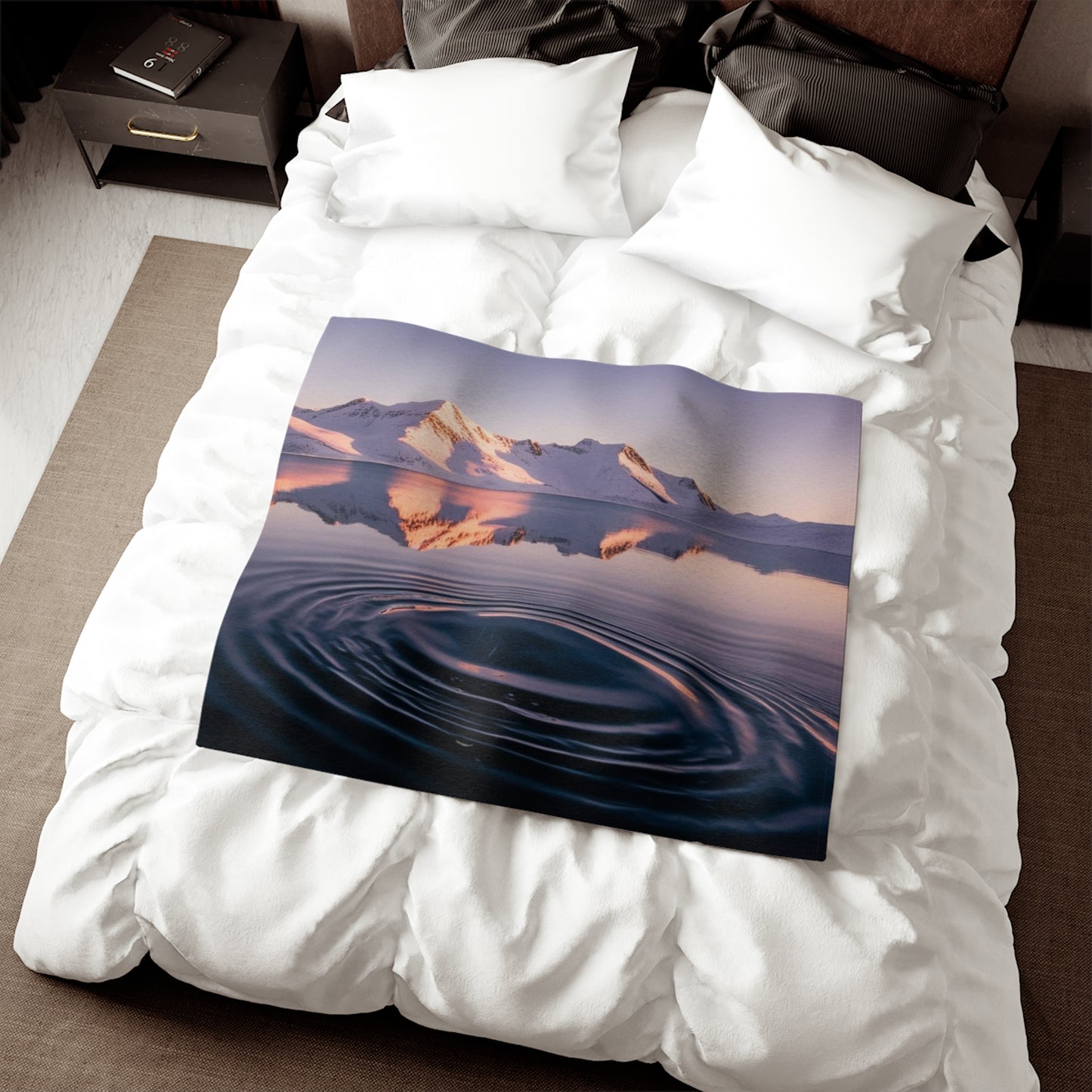 Ripple in a Mountain Lake Sweatshirt Blanket
