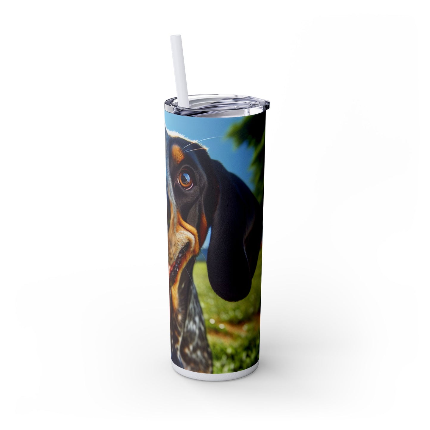 Bluetick Coonhound Tumbler with Straw, 20oz