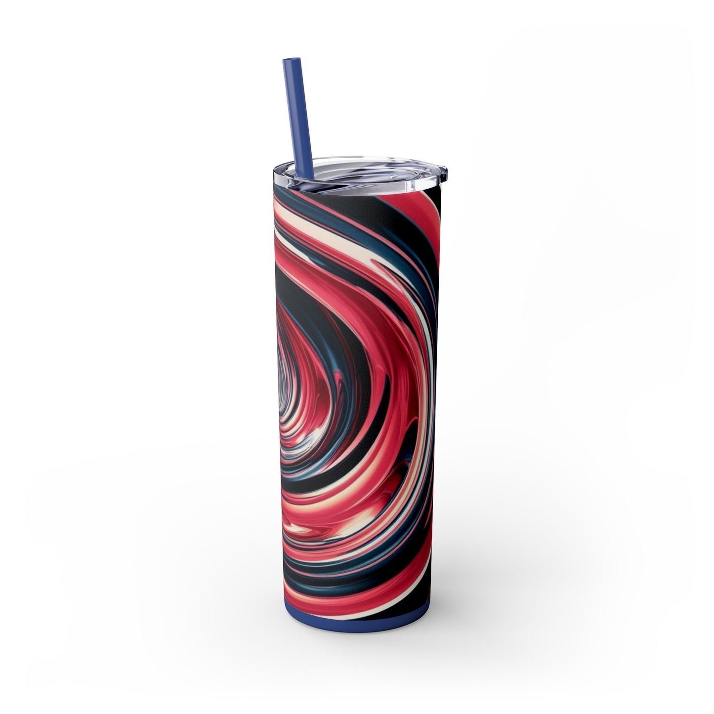 Optical Illusion Skinny Tumbler with Straw, 20oz