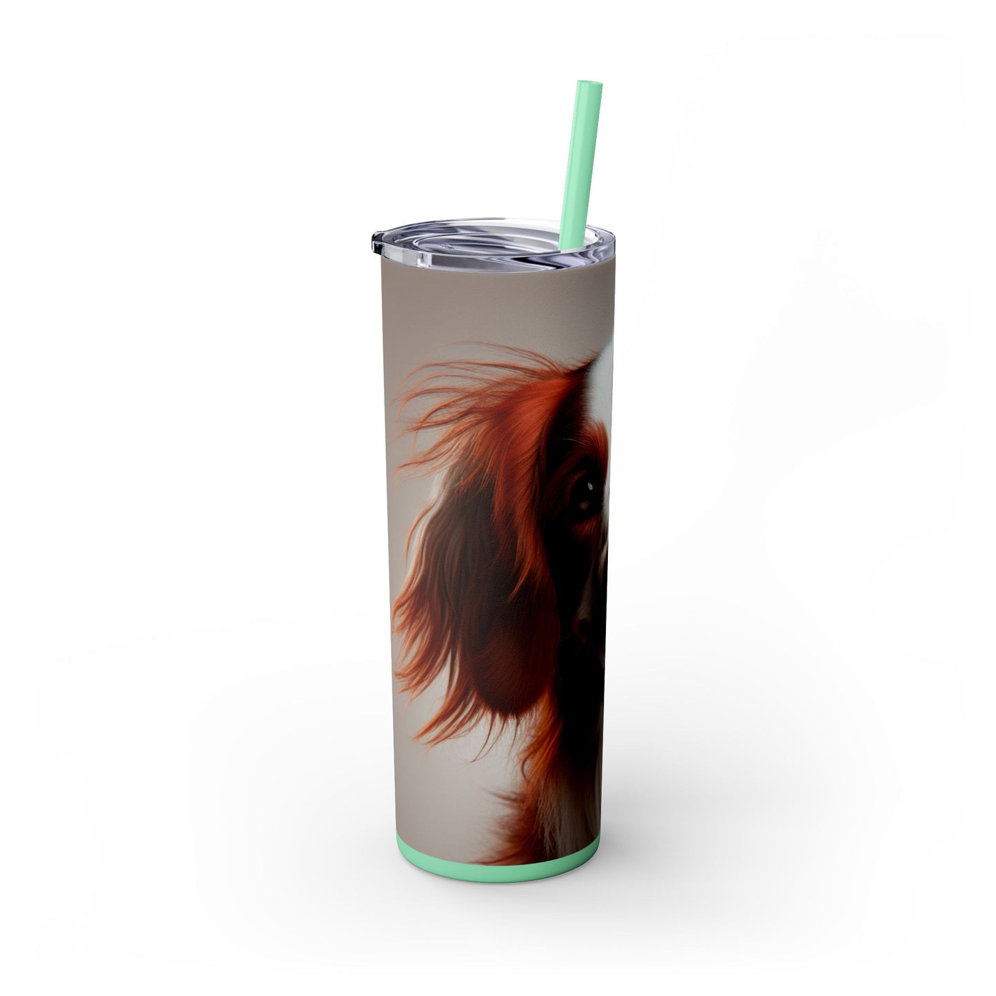 Irish Red and White Setter Tumbler with Straw, 20oz