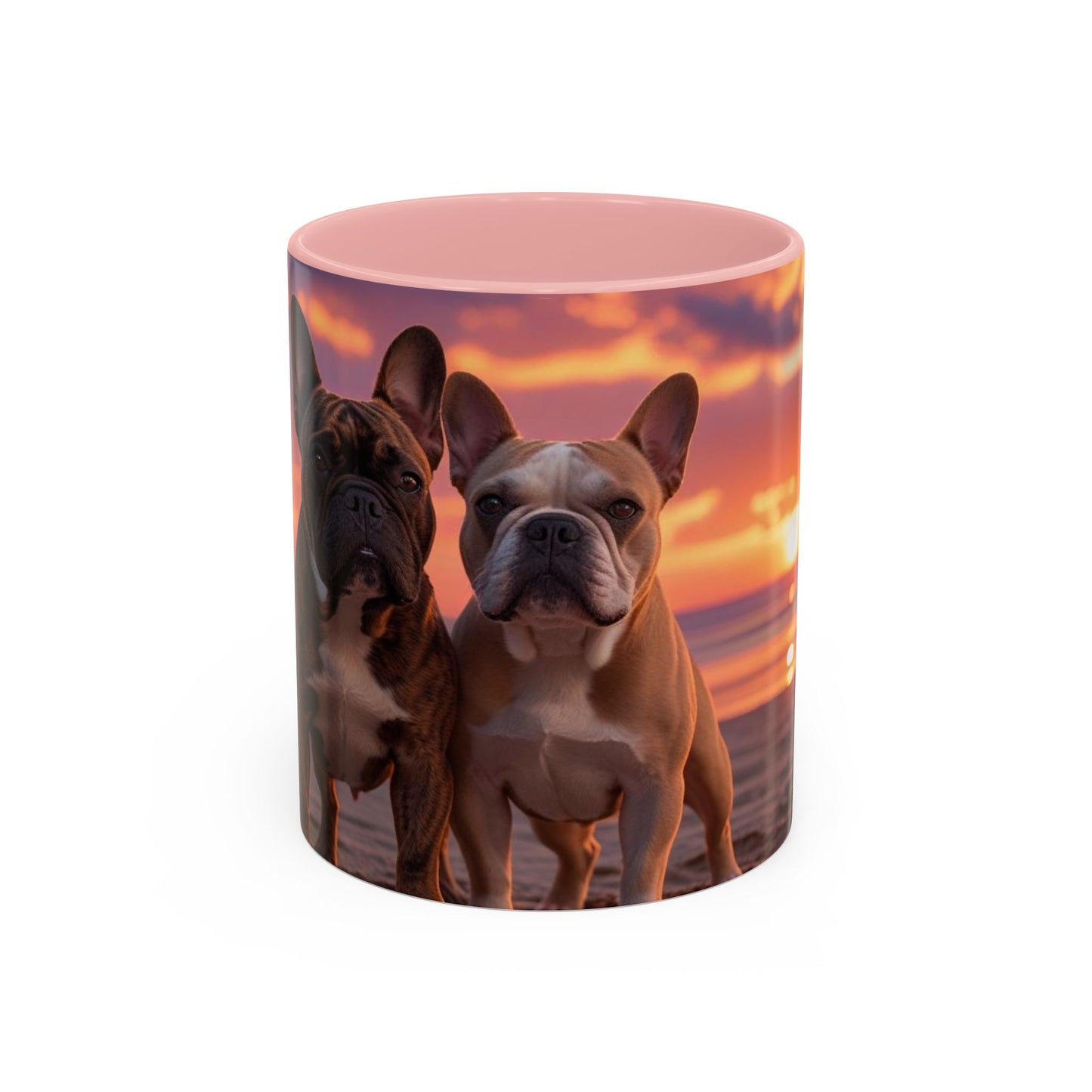 French Bulldog Love Accent Coffee Mug - Perfect Gift for Dog Lovers