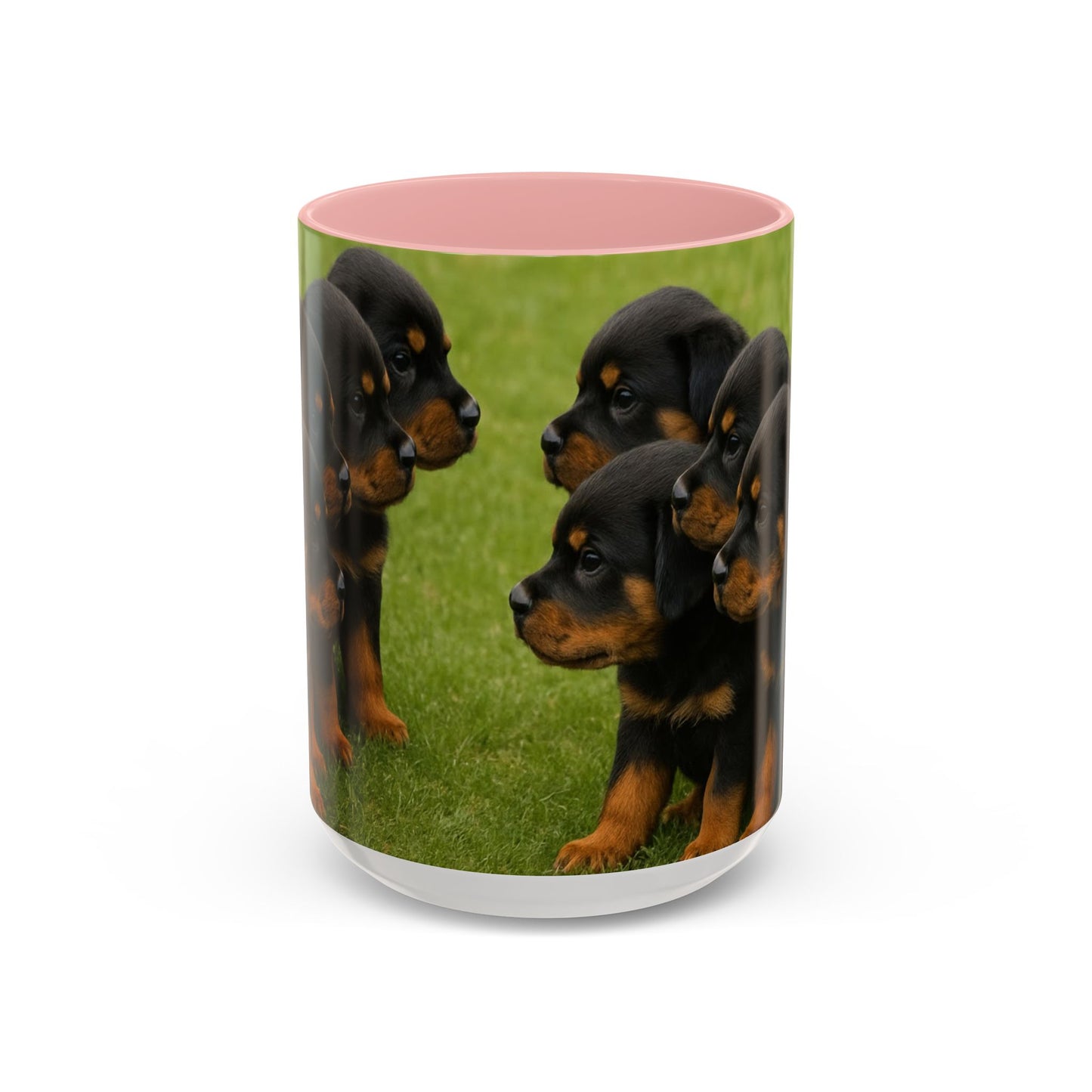 Rottweiler puppies Accent Coffee Mug - Perfect Gift for Dog Lovers