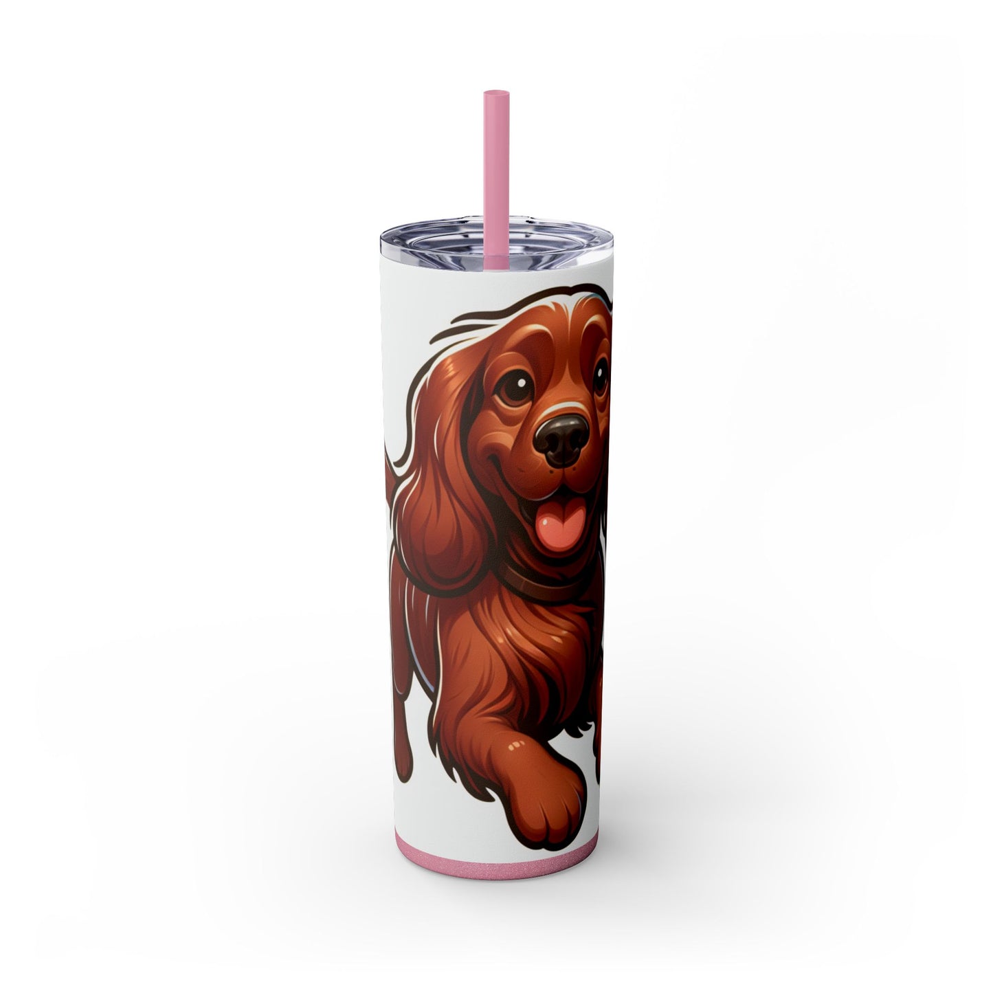 Sussex Spaniel Skinny Tumbler with Straw, 20oz
