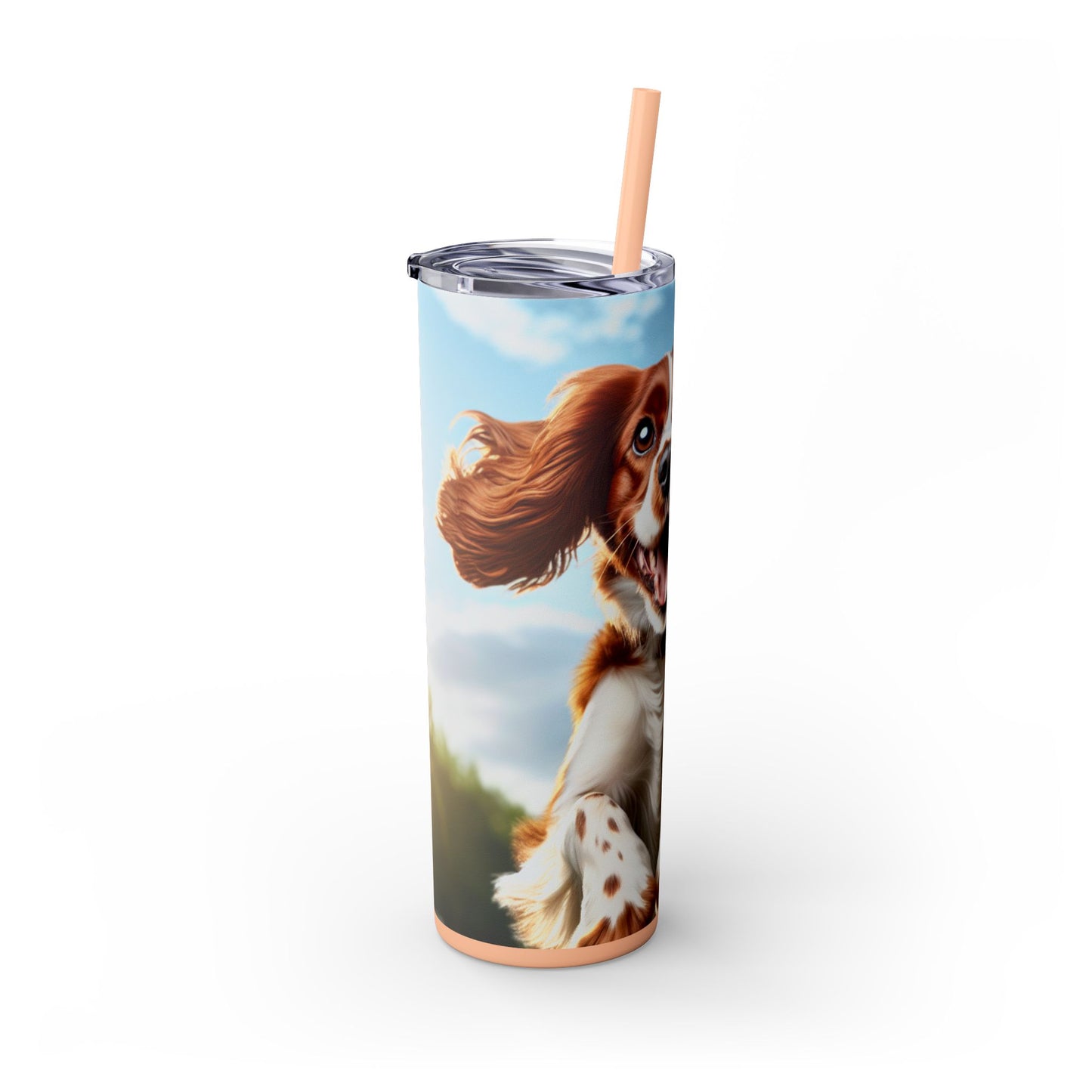 Welsh Springer Spaniel Skinny Tumbler with Straw, 20oz