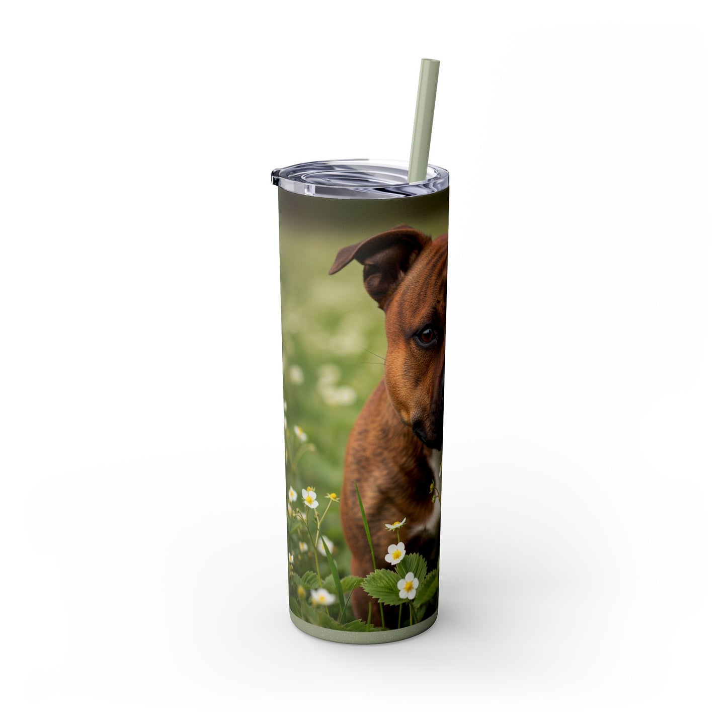 Staffordshire Bull Terrier Tumbler with Straw, 20oz