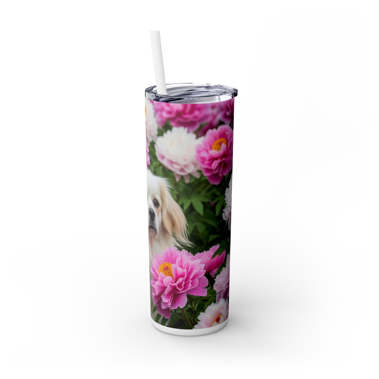 Tibetan Spaniel Tumbler with Straw, 20oz