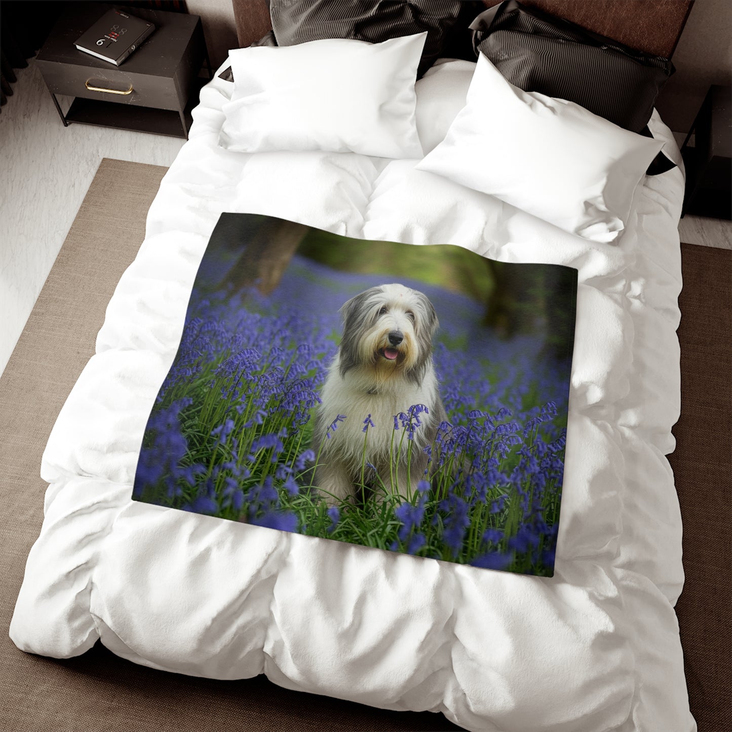 Bearded Collie Sweatshirt Blanket