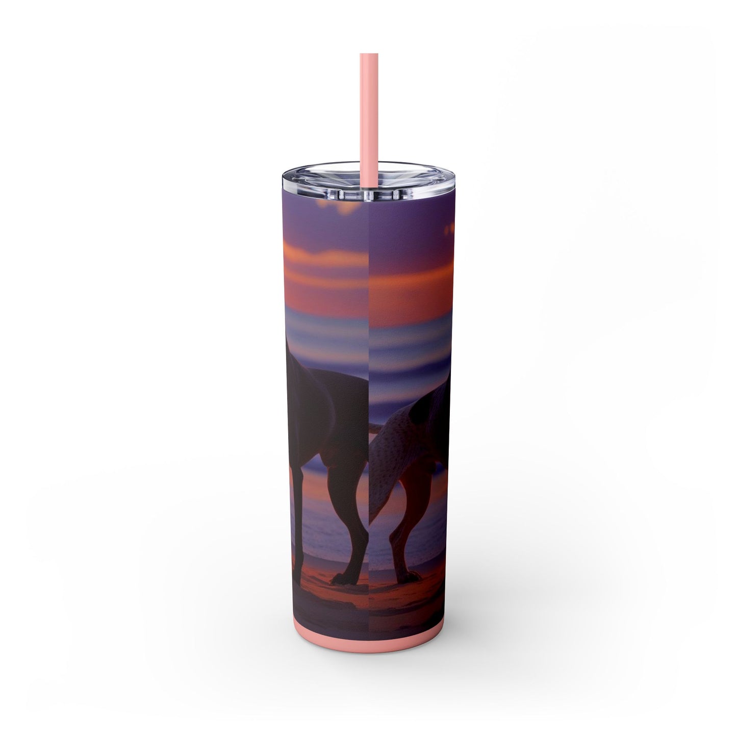 German Shorthaired Pointer Love Skinny Tumbler with Straw, 20oz