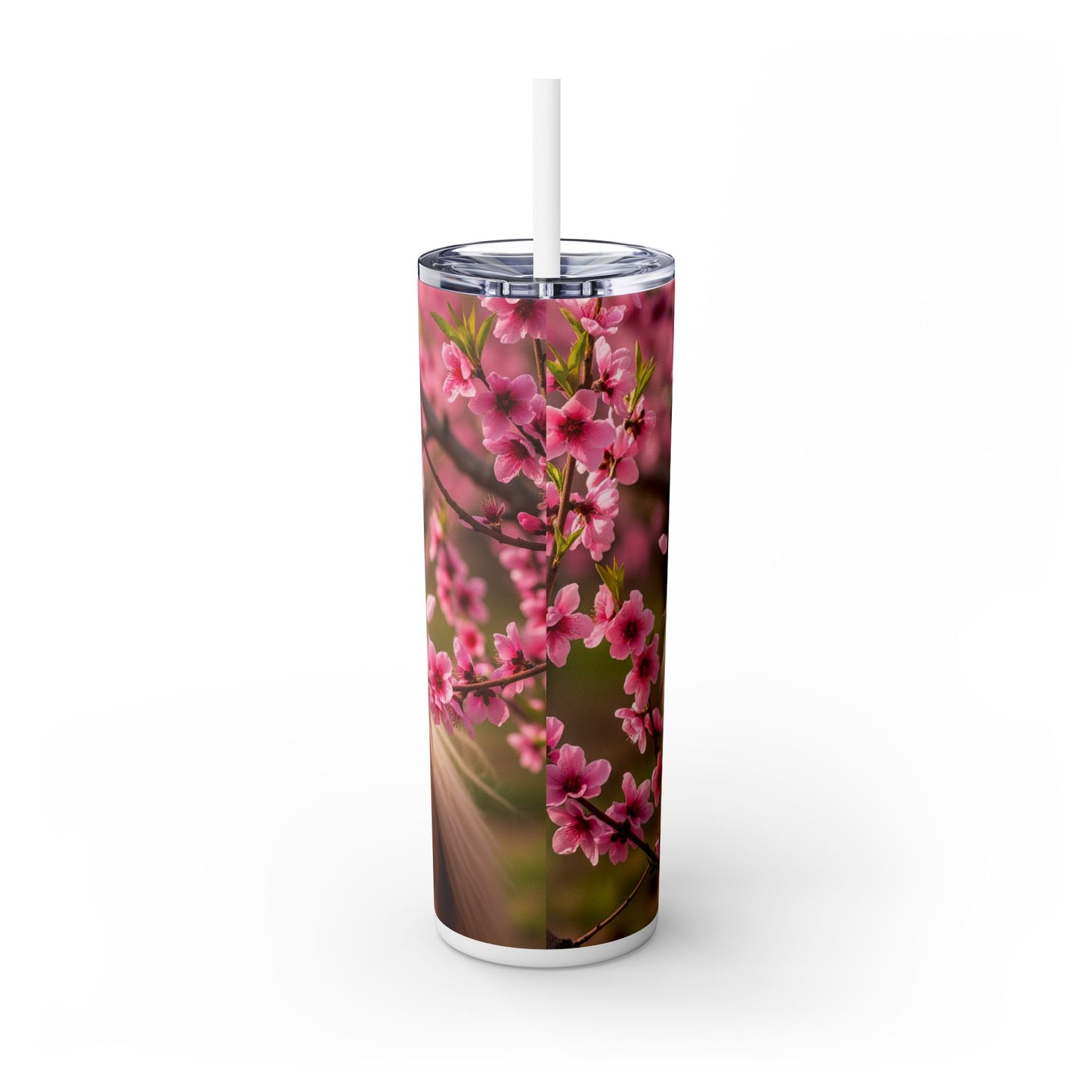 Pekingese Skinny Tumbler with Straw, 20oz
