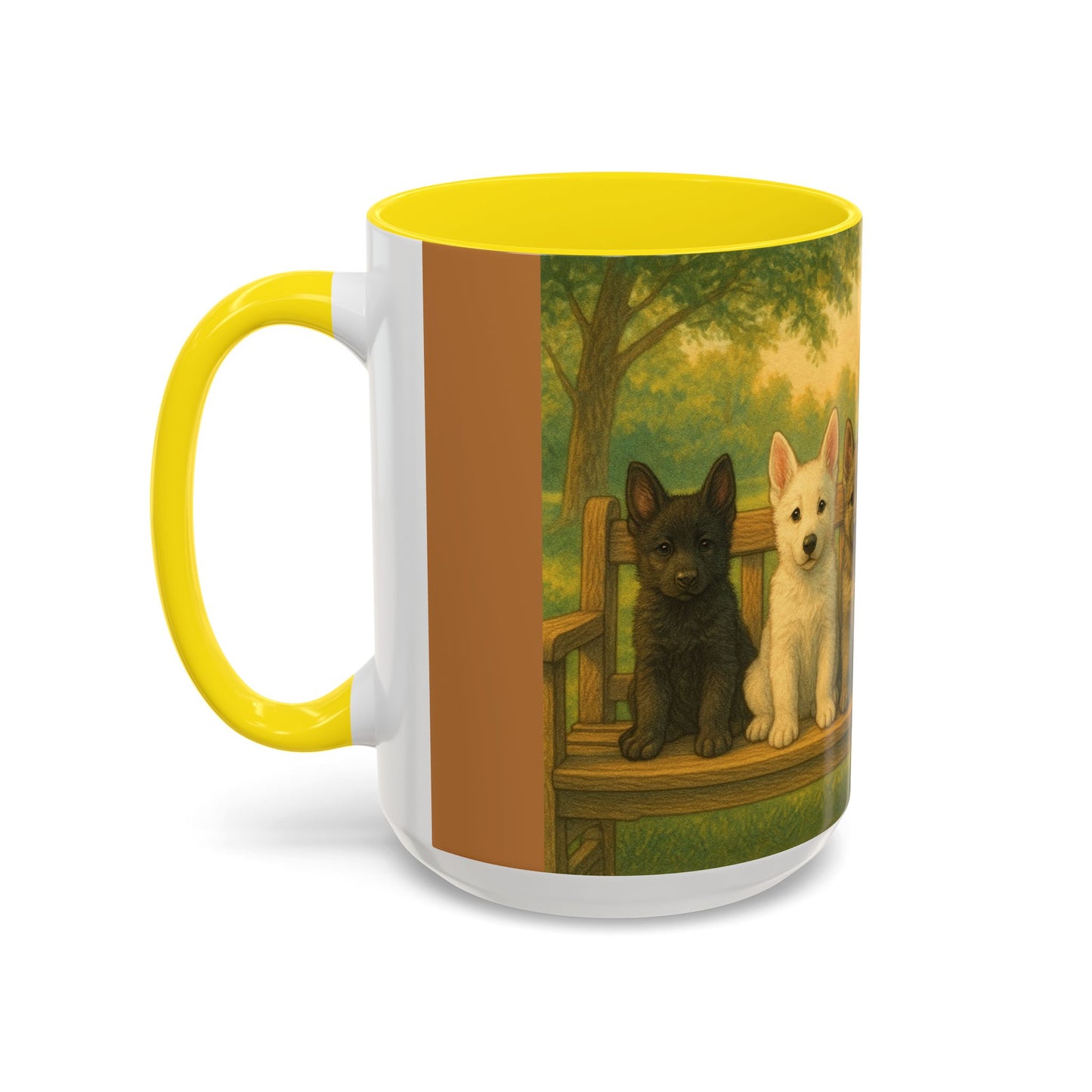 German Shepherd puppies Accent Coffee Mug - Perfect Gift for Dog Lovers