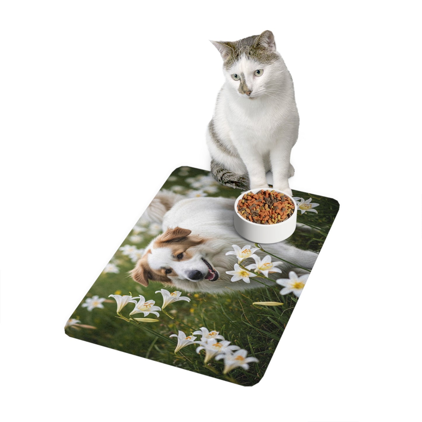 Pet Food Mat (12x18) - Pyrenean Shepherd