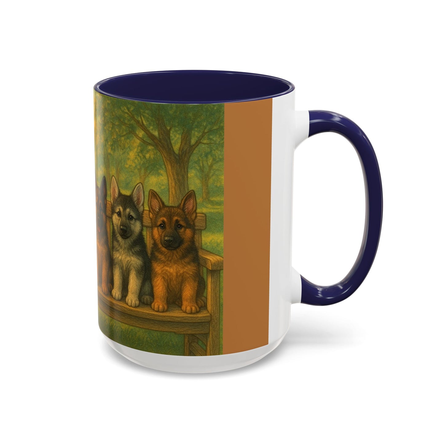German Shepherd puppies Accent Coffee Mug - Perfect Gift for Dog Lovers