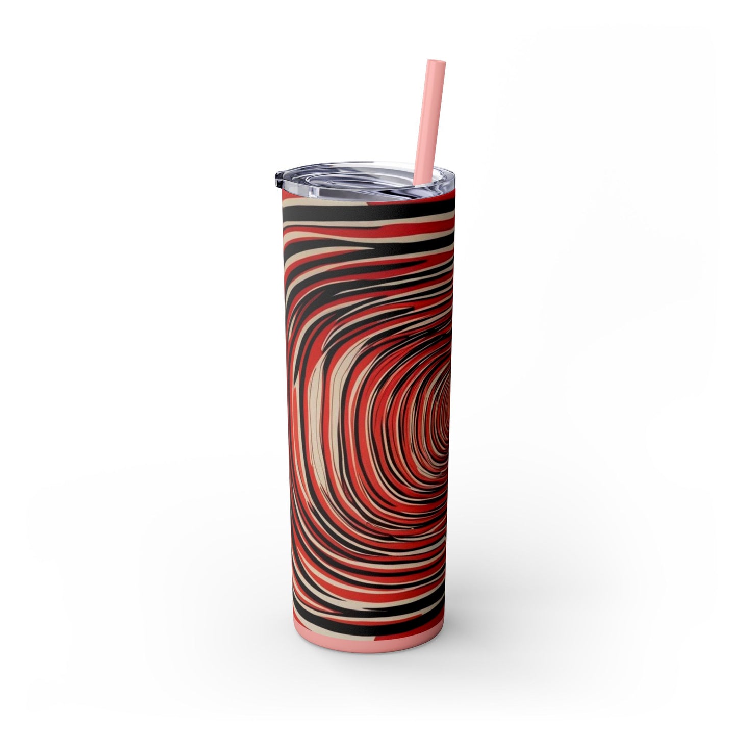 Optical Illusion Skinny Tumbler with Straw, 20oz