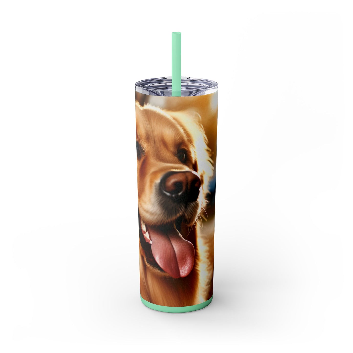 Golden Retriever Tumbler with Straw, 20oz