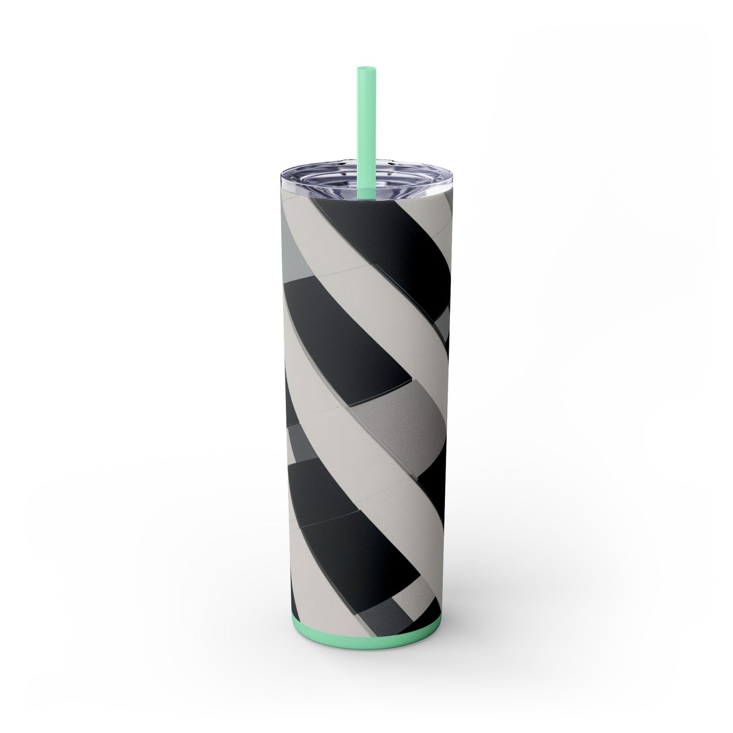 Optical Illusion Skinny Tumbler with Straw, 20oz