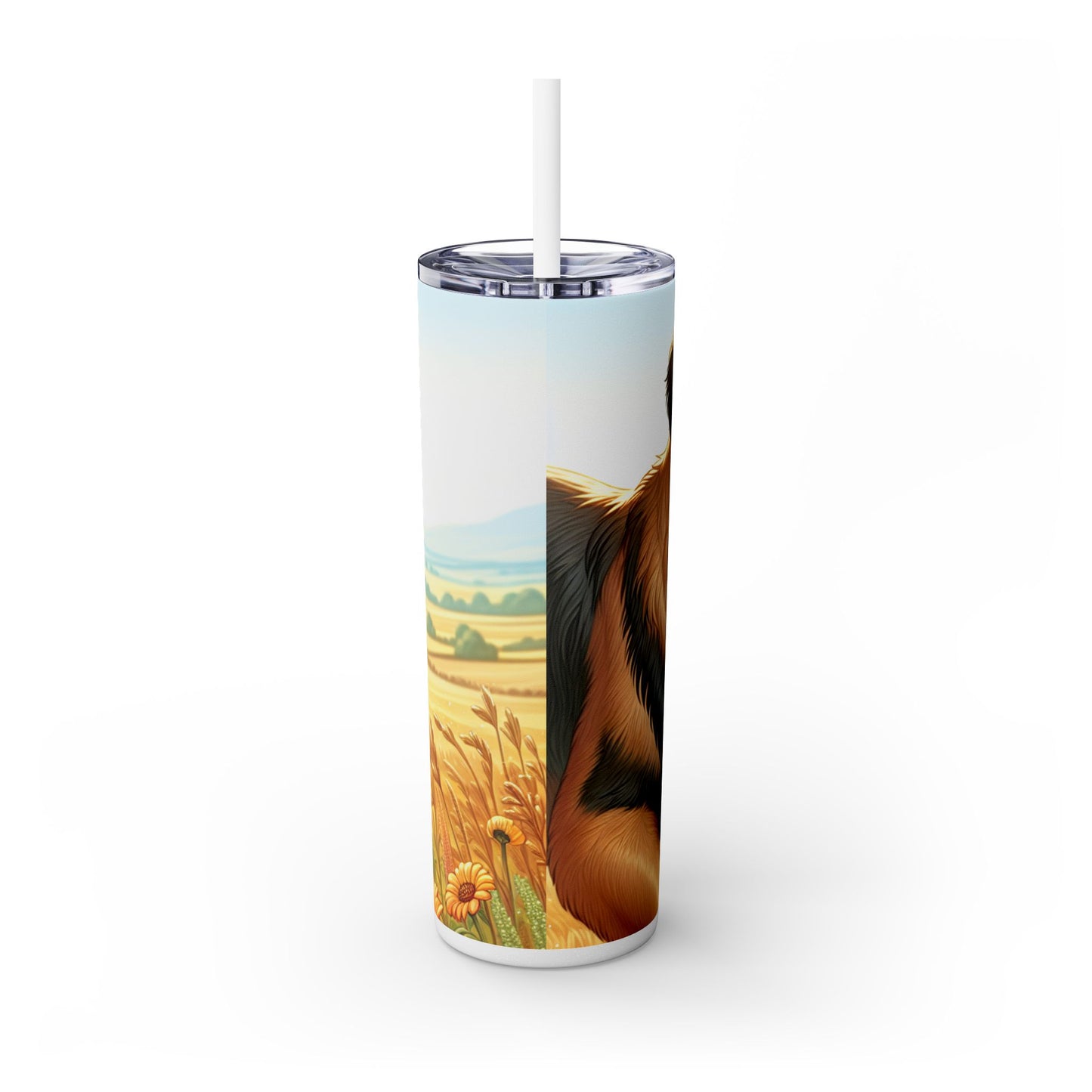 Spanish Mastiff Skinny Tumbler with Straw, 20oz