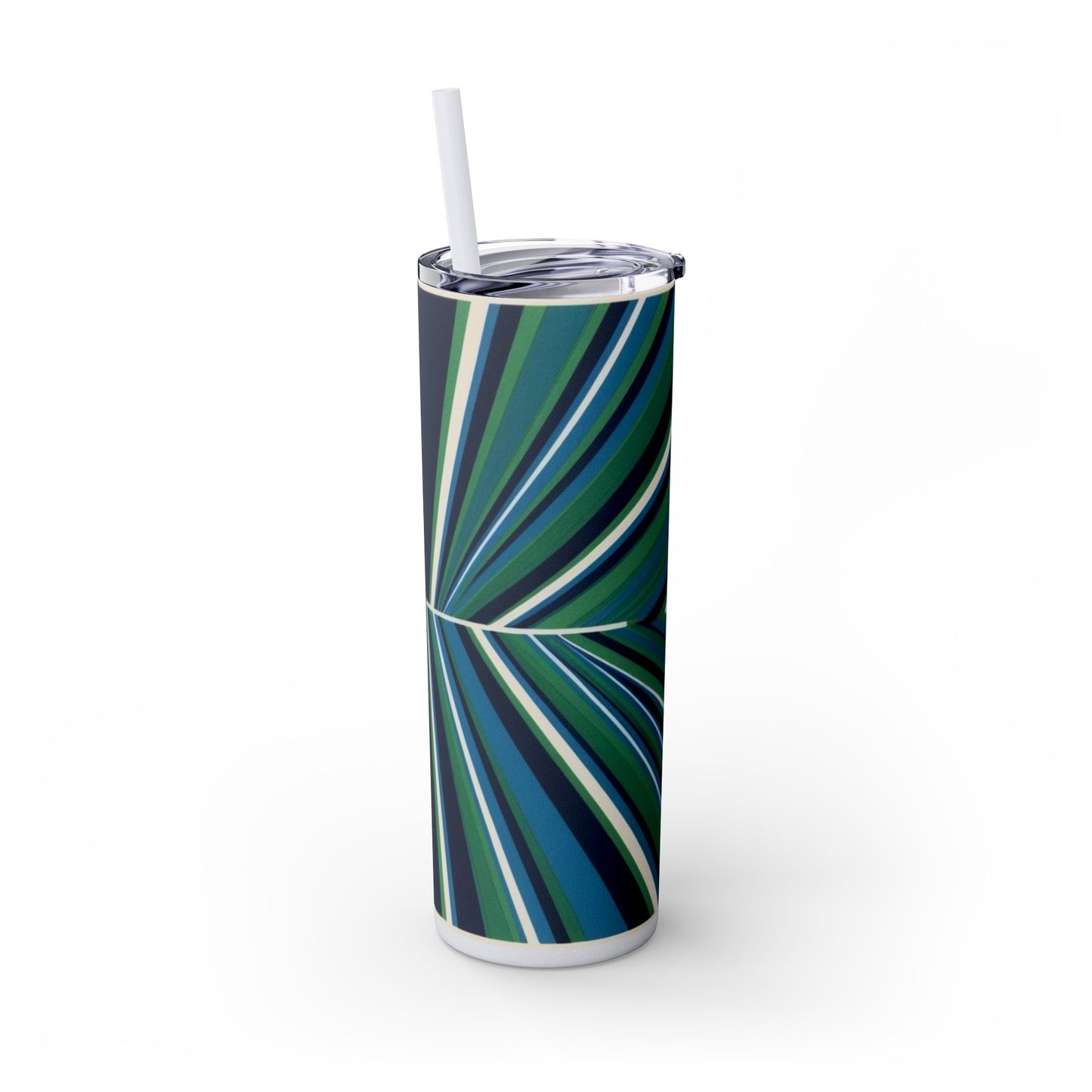 Optical Illusion Skinny Tumbler with Straw, 20oz