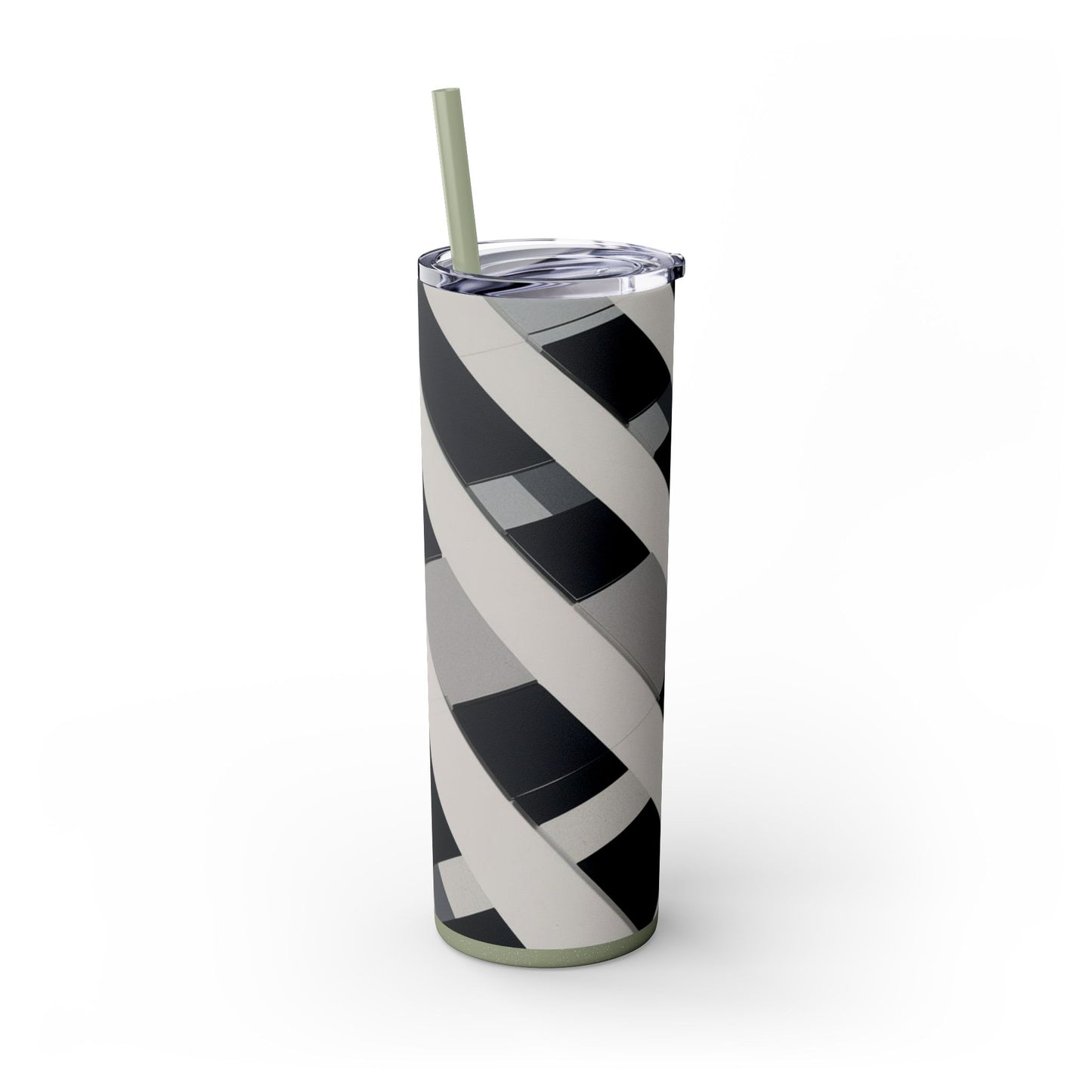 Optical Illusion Skinny Tumbler with Straw, 20oz