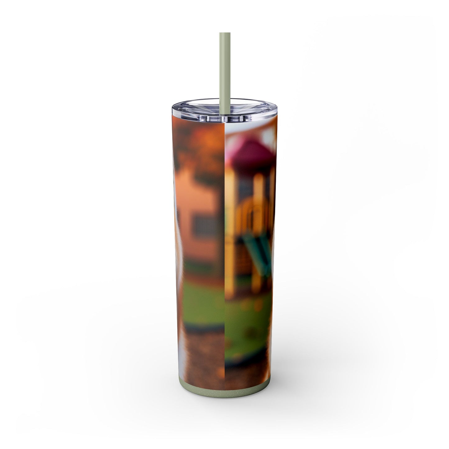 Japanese Akitainu Tumbler with Straw, 20oz