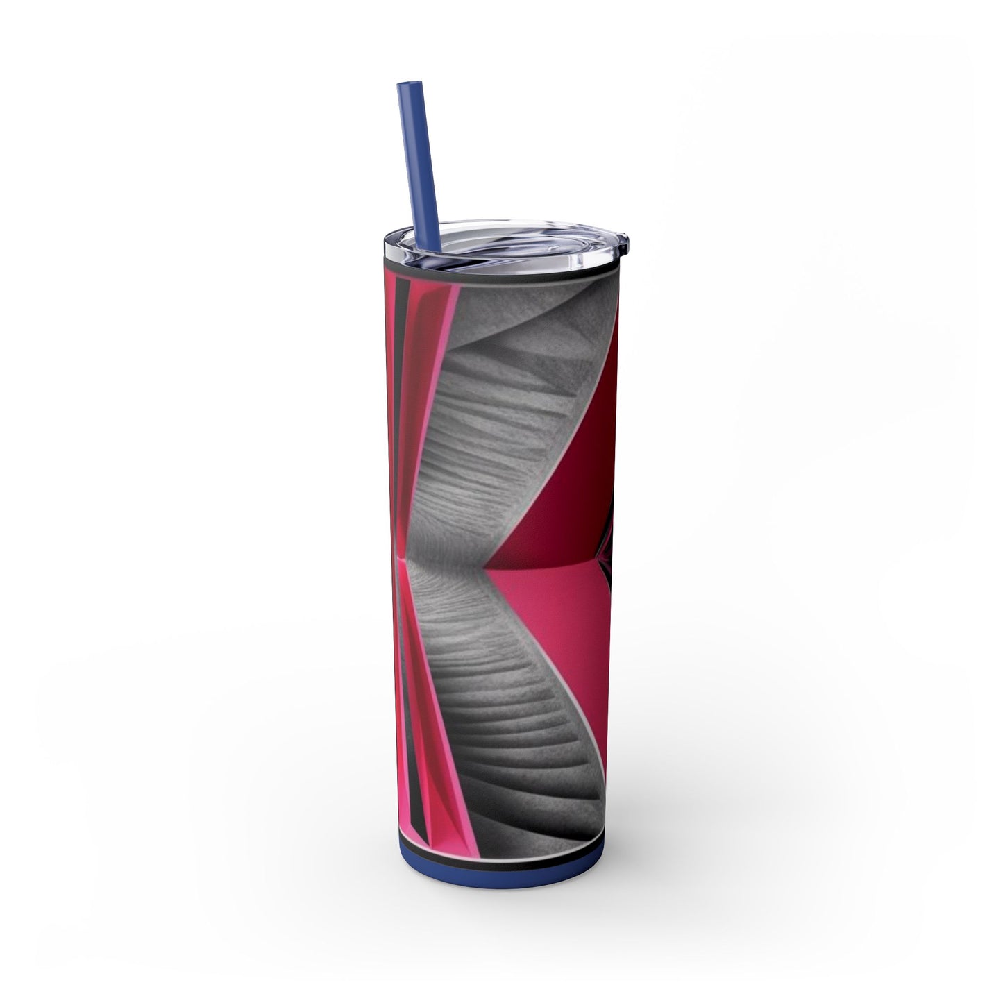 Optical Illusion Skinny Tumbler with Straw, 20oz