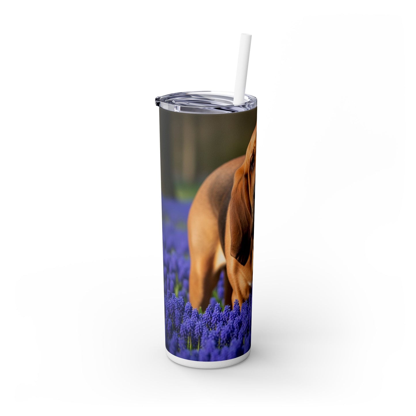 Bloodhound Skinny Tumbler with Straw, 20oz