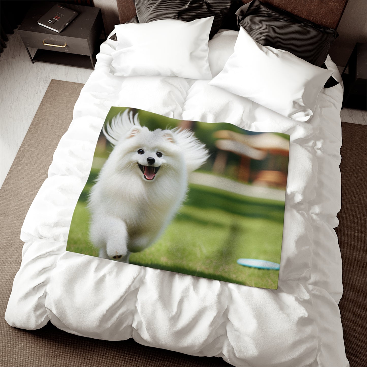 Japanese Spitz Sweatshirt Blanket