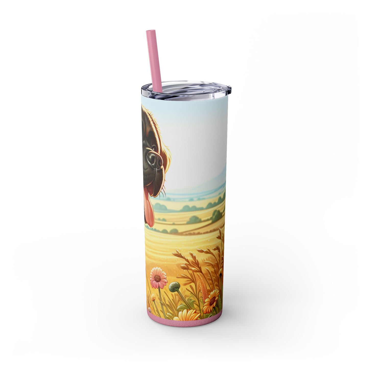 Spanish Mastiff Skinny Tumbler with Straw, 20oz