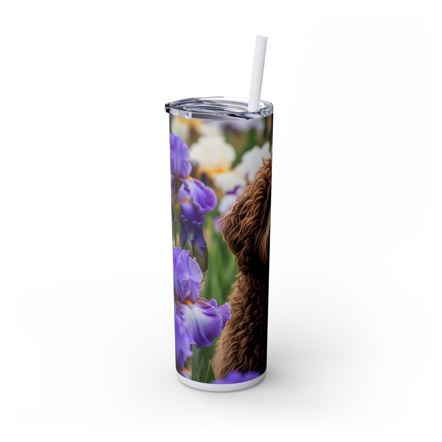 Barbet Skinny Tumbler with Straw, 20oz