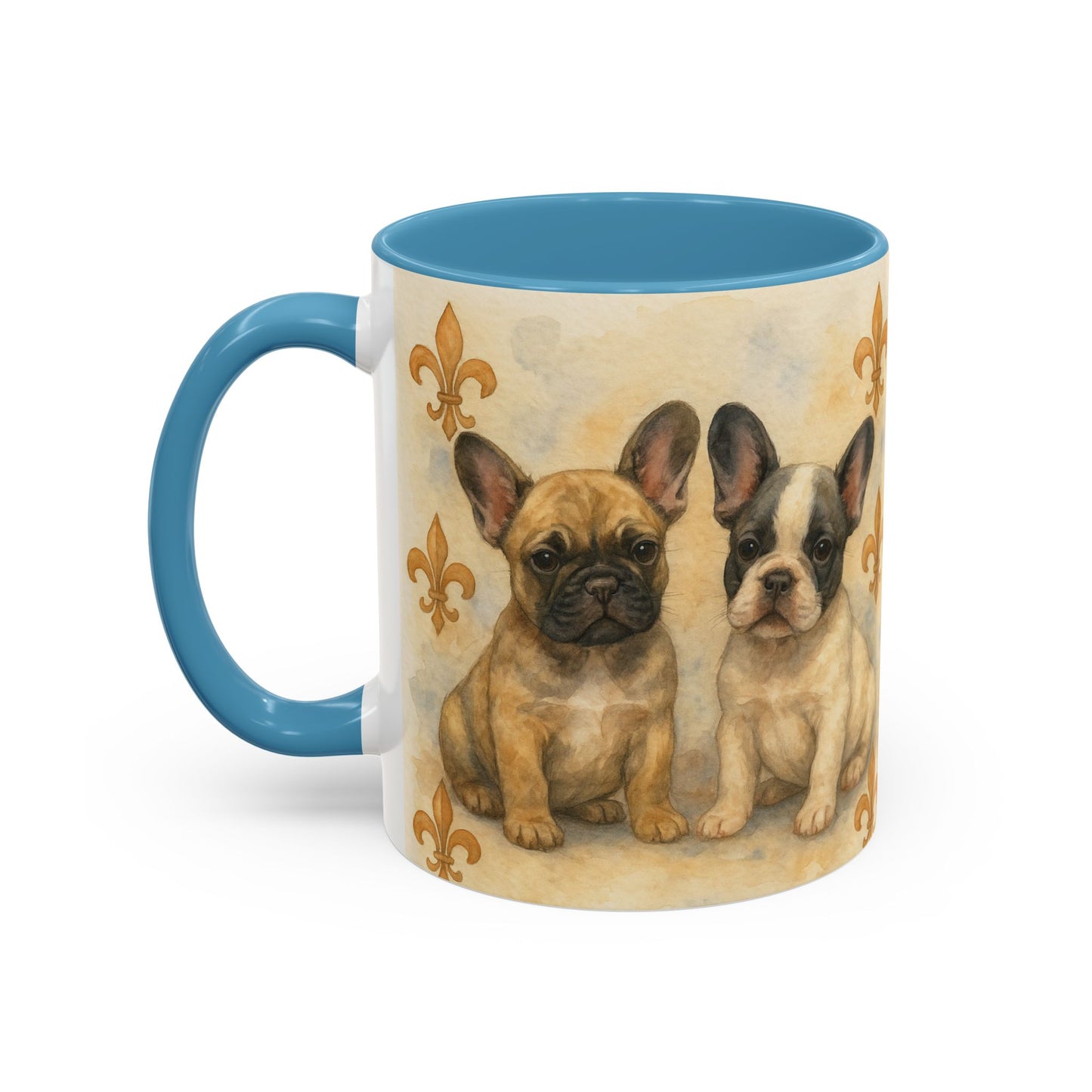 French Bulldog puppies Accent Coffee Mug - Perfect Gift for Dog Lovers