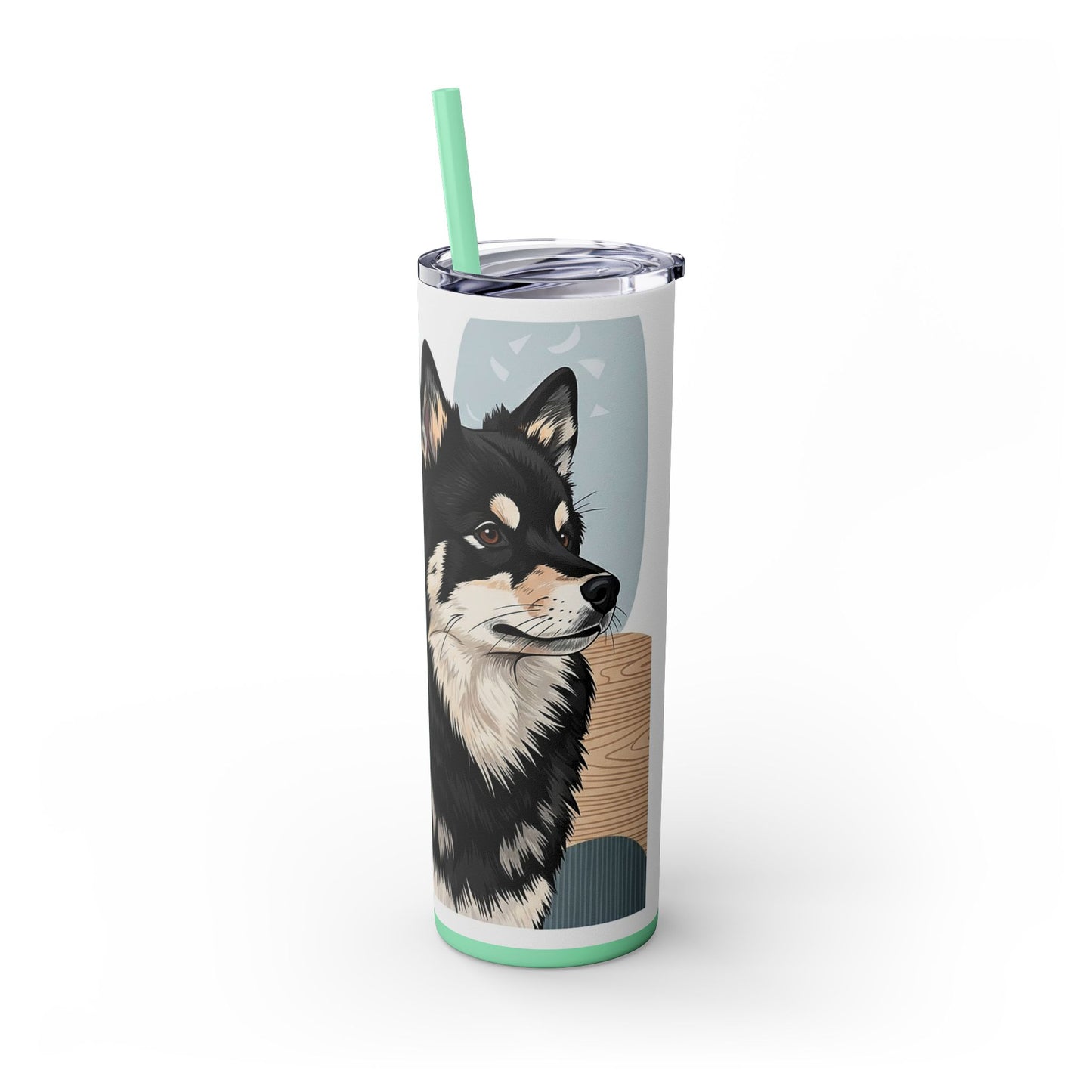 Swedish Lapphund Skinny Tumbler with Straw, 20oz