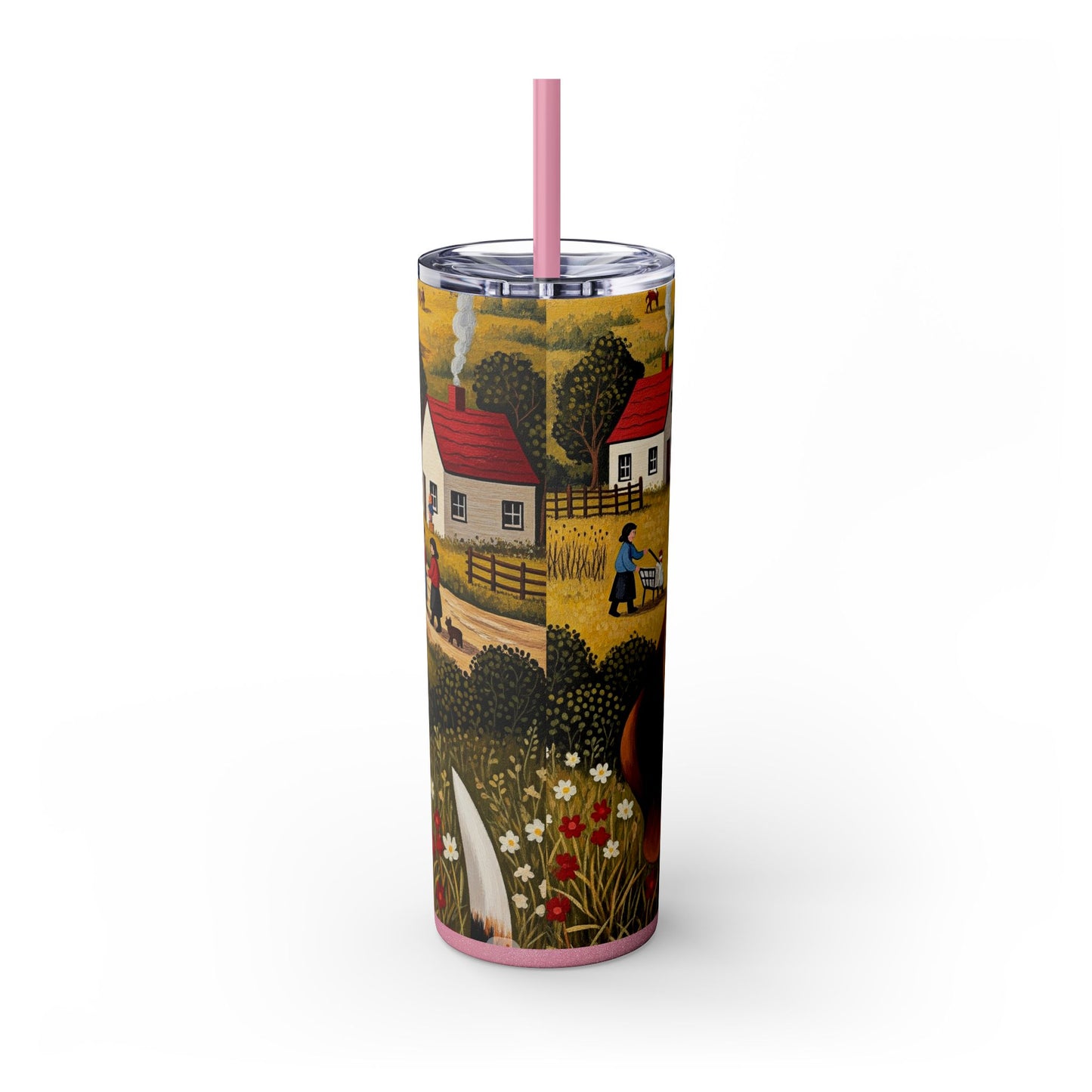 Beagle Skinny Tumbler with Straw, 20oz