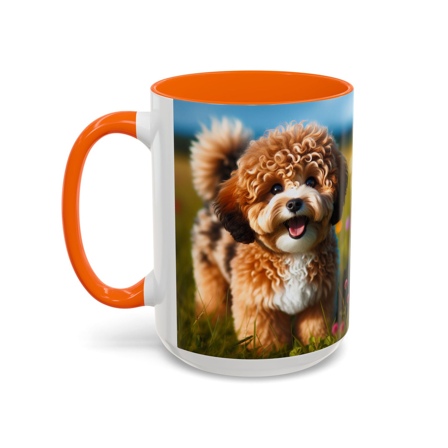 Russkaya Tsvetnaya Bolonka Accent Coffee Mug - Perfect Gift for Dog Lovers