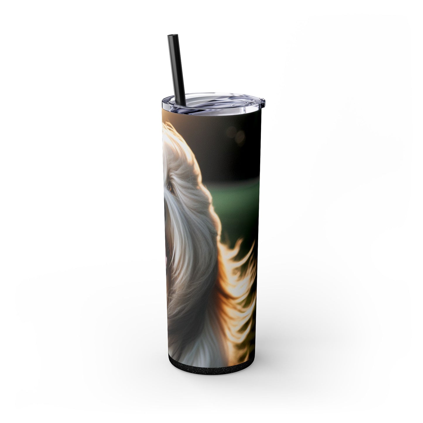 Bearded Collie Tumbler with Straw, 20oz