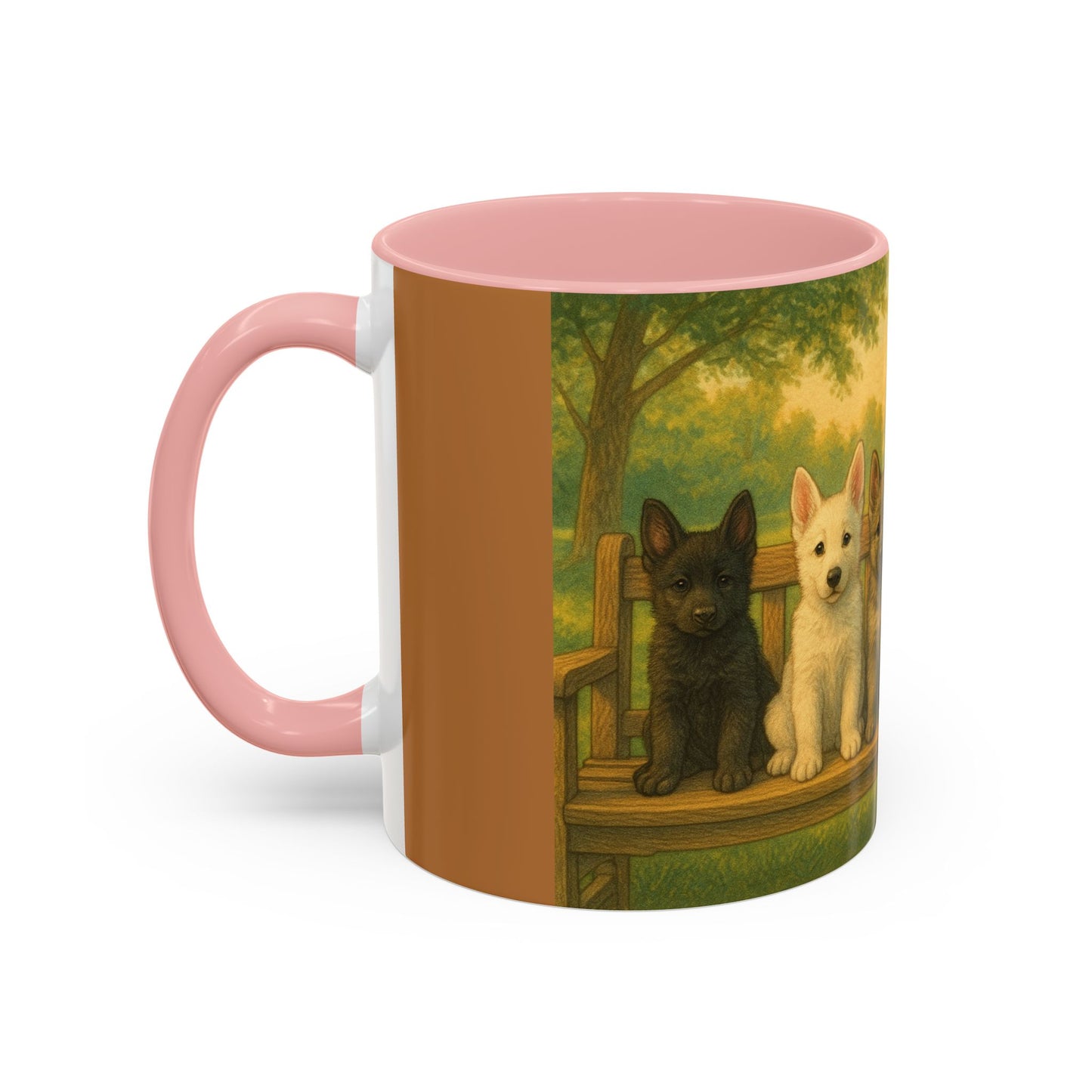 German Shepherd puppies Accent Coffee Mug - Perfect Gift for Dog Lovers
